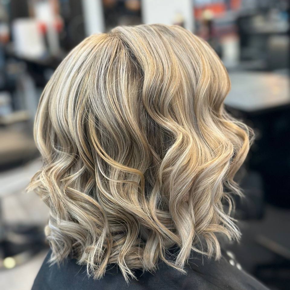 Women's vibrant hair color transformation